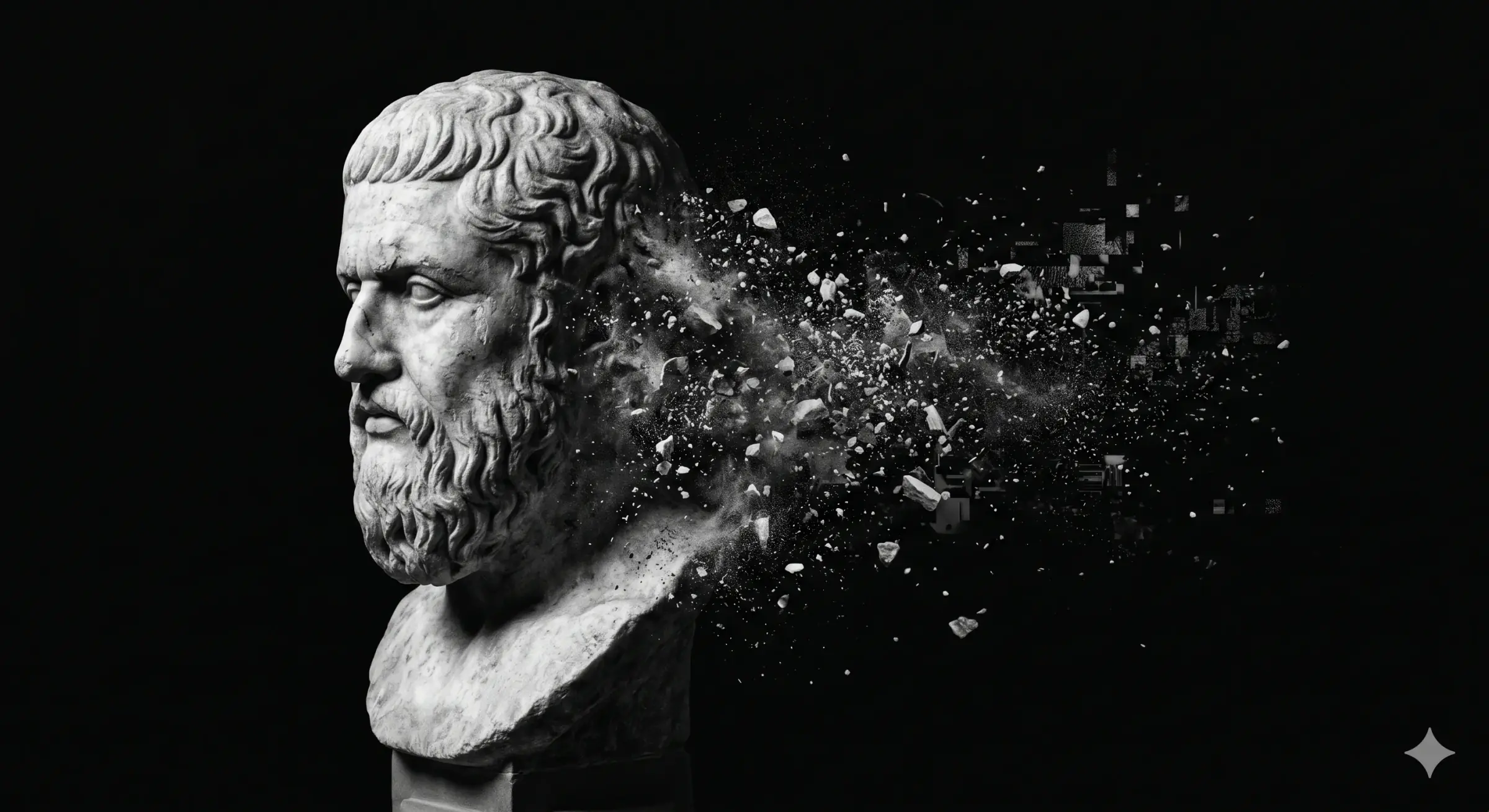 Busto clásico en blanco y negro
